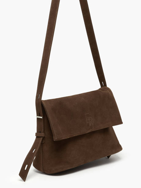 Cross Body Tas Cavalier Nubuck Leder Etrier Bruin cavalier nubuck ECAN135M ander zicht 1